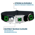 Load image into Gallery viewer, Green Lantern Logo CLOSE-UP Black Green Seatbelt Buckle Collar - Green Lantern Logo Black/Green
