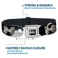Load image into Gallery viewer, H2 Black/Silver Seatbelt Buckle Collar - H2 Black/Silver Logo REPEAT
