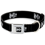 H2 Black/Silver Seatbelt Buckle Collar - H2 Black/Silver Logo REPEAT