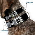 Load image into Gallery viewer, H3 Seatbelt Buckle Collar - H3 Black/Silver Logo REPEAT
