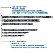 HEMI Bold Full Color Black/White Seatbelt Buckle Collar - HEMI Bold Outline 392/426 Black/Silver-Fade