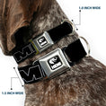 Load image into Gallery viewer, HEMI Elephant Logo Full Color Black White Seatbelt Buckle Collar - HEMI Bold Outline Black/White
