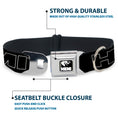 Load image into Gallery viewer, HEMI Elephant Logo Full Color Black White Seatbelt Buckle Collar - HEMI Bold Outline Black/White
