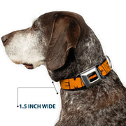 HEMI 426 Logo Full Color Black Orange Seatbelt Buckle Collar - HEMI 426 Logo 392/426 Black/Orange/Silver-Fade