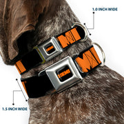 HEMI 426 Logo Full Color Black Orange Seatbelt Buckle Collar - HEMI 426 Logo Repeat Black/Orange
