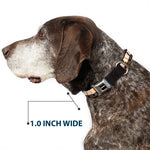 HEMI POWERED Logo Full Color Black/Orange/White/Gray Seatbelt Buckle Collar - HEMI POWERED Logo Repeat Black/Orange/White/Gray