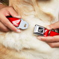 Load image into Gallery viewer, Honda Motorcycle Black/Silver Seatbelt Buckle Collar - HONDA Motorcycle Logo Red/White
