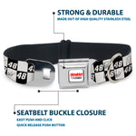 HENDRICK MOTORSPORTS Checker Logo Full Color Red/White Seatbelt Buckle Collar - Alex Bowman Autograph and #48 Checker Logo Black/White