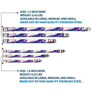 HENDRICK MOTORSPORTS Checker Logo Full Color Red/White Seatbelt Buckle Collar - Kyle Larson #5 Car Scheme White/Blue/Red