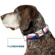 HENDRICK MOTORSPORTS Checker Logo Full Color Red/White Seatbelt Buckle Collar - Kyle Larson #5 Car Scheme White/Blue/Red