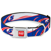 HENDRICK MOTORSPORTS Checker Logo Full Color Red/White Seatbelt Buckle Collar - Kyle Larson #5 Car Scheme White/Blue/Red