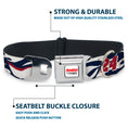 Load image into Gallery viewer, HENDRICK MOTORSPORTS Checker Logo Full Color Red/White Seatbelt Buckle Collar - William Byron #24 Car Scheme White/Red/Blue
