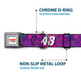 Load image into Gallery viewer, HENDRICK MOTORSPORTS Checker Logo Full Color Red/White Seatbelt Buckle Collar - Alex Bowman #48 Car Scheme Purples/Pinks/White
