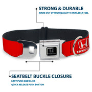 Honda Seatbelt Buckle Collar - Honda Logo Red/White