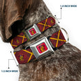 Load image into Gallery viewer, Gryffindor Crest Full Color Red Seatbelt Buckle Collar - Harry Potter Gryffindor Crest Plaid Reds/Gold
