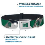 SLYTHERIN Crest Full Color Green Seatbelt Buckle Collar - SLYTHERIN Crest Diagonal Stripe Gray/Green
