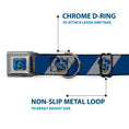 Load image into Gallery viewer, RAVENCLAW Crest Full Color Blue Seatbelt Buckle Collar - RAVENCLAW Crest Diagonal Stripe Gray/Blue
