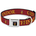 Load image into Gallery viewer, Gryffindor Crest Full Color Seatbelt Buckle Collar - Harry Potter GRYFFINDOR & Crest Black/Red
