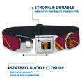 Load image into Gallery viewer, Gryffindor Crest Full Color Seatbelt Buckle Collar - GRYFFINDOR Crest/Stripe Burgundy/Gold
