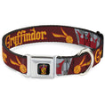 Load image into Gallery viewer, Gryffindor Crest Full Color Seatbelt Buckle Collar - Harry Potter GRYFFINDOR/Quiditch Ball/Crown Burgundy Red/Golds/Grays
