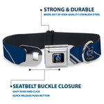 Ravenclaw Crest Full Color Seatbelt Buckle Collar - RAVENCLAW Crest/Stripe Blue/Gray