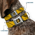 Load image into Gallery viewer, Hufflepuff Crest Full Color Seatbelt Buckle Collar - HUFFLEPUFF Crest/Stripe Yellow/Black
