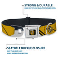 Load image into Gallery viewer, Hufflepuff Crest Full Color Seatbelt Buckle Collar - HUFFLEPUFF Crest/Stripe Yellow/Black
