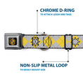 Load image into Gallery viewer, Hufflepuff Crest Full Color Seatbelt Buckle Collar - Harry Potter HUFFLEPUFF/Stars Argyle Plaid Gray/Gold/Browns
