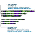 Load image into Gallery viewer, MARVEL AVENGERS Hulk Avengers Icon Black Silver Seatbelt Buckle Collar - HULK Face CLOSE-UP/Action Pose Greens/Purples
