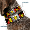 Load image into Gallery viewer, MARVEL COMICS Iron Man Face Full Color Red Yellow Seatbelt Buckle Collar - THE INVINCIBLE IRON MAN Action Poses Black/Red/Yellow
