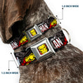 Load image into Gallery viewer, MARVEL COMICS Iron Man Face Full Color Red Yellow Seatbelt Buckle Collar - THE INVINCIBLE IRON MAN Stacked Comic Books/Action Poses
