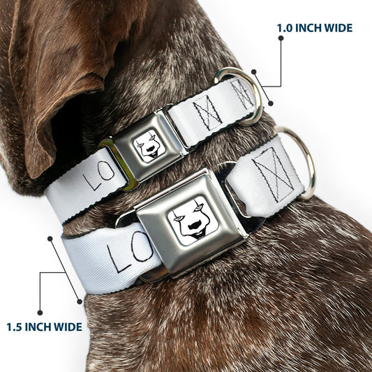 It Chapter Two LOSER/LOVER Full Color White/Black/Red Seatbelt Buckle Collar - It Chapter Two LOSER/LOVER White/Black/Red