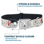 It Chapter Two LOSER/LOVER Full Color White/Black/Red Seatbelt Buckle Collar - It Chapter Two LOSER/LOVER White/Black/Red