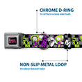 Load image into Gallery viewer, INVADER ZIM Title Logo Full Color Pink/Green Seatbelt Buckle Collar - Invader Zim GIR DOOM Pose Checker Black/Gray
