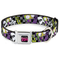 Load image into Gallery viewer, INVADER ZIM Title Logo Full Color Pink/Green Seatbelt Buckle Collar - Invader Zim GIR DOOM Pose Checker Black/Gray
