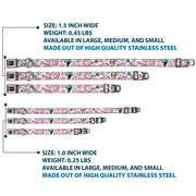 INVADER ZIM Title Logo Full Color Pink/Green Seatbelt Buckle Collar - Invader Zim GIR and Piggy Doddles White/Black