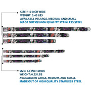 Joker Face Full Color Seatbelt Buckle Collar - The Joker Pose/Cards/HAHAHAHA Black/Gray