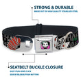 Load image into Gallery viewer, Joker Face Full Color Seatbelt Buckle Collar - The Joker Pose/Cards/HAHAHAHA Black/Gray
