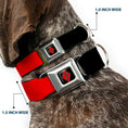 Load image into Gallery viewer, Harley Quinn Diamond Full Color Black Red Seatbelt Buckle Collar - HARLEY QUINN/Diamonds Black/Red/White
