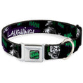 Load image into Gallery viewer, HAHA Stacked Black/Gray/Green Seatbelt Buckle Collar - Joker DIE LAUGHING! HAHA Black/Purple/Green
