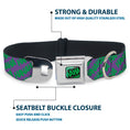Load image into Gallery viewer, HAHA Stacked Full Color Black/Gray/Green Seatbelt Buckle Collar - Joker HAHAHA Purple/Green
