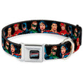 Load image into Gallery viewer, Justice League of America Black Full Color Seatbelt Buckle Collar - Justice League Elite Forces Superheroes
