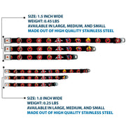 Looney Tunes Logo Full Color White Seatbelt Buckle Collar - Looney Tunes Characters Bullseye Pose Black