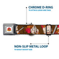 Load image into Gallery viewer, Looney Tunes Logo Full Color White Seatbelt Buckle Collar - ELMER FUDD w/Poses Browns
