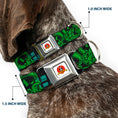 Load image into Gallery viewer, Looney Tunes Logo Full Color White Seatbelt Buckle Collar - MARVIN THE MARTIAN w/Poses Black/Turquoise
