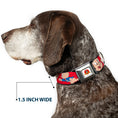Load image into Gallery viewer, Looney Tunes Logo Full Color White Seatbelt Buckle Collar - Porky Pig Expressions Red
