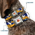 Load image into Gallery viewer, Looney Tunes Logo White Seatbelt Buckle Collar - Road Runner Expressions Stacked
