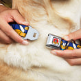 Load image into Gallery viewer, Looney Tunes Logo White Seatbelt Buckle Collar - Road Runner Expressions Stacked
