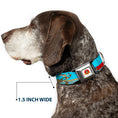 Load image into Gallery viewer, Looney Tunes Logo White Seatbelt Buckle Collar - Road Runner/Wile E. Coyote Scene2 Desert
