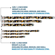 Looney Tunes Logo White Seatbelt Buckle Collar - Road Runner/Wile E. Coyote Expressions CLOSE-UP Black